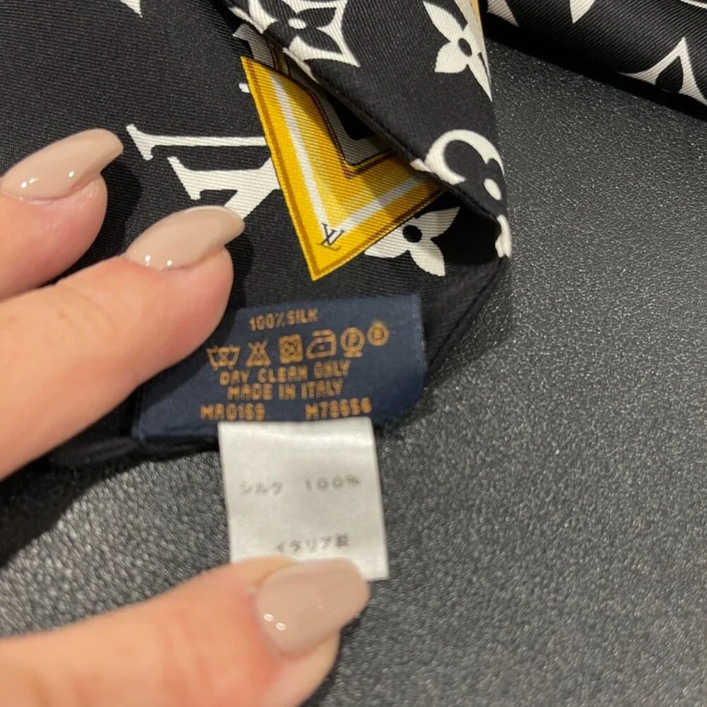 Louis Vuitton Silk Monogram Confidential Bandeau Black (JB1353)